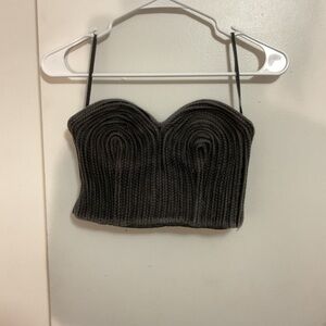 Nasty Gal Dark Gray Knit Camisole
